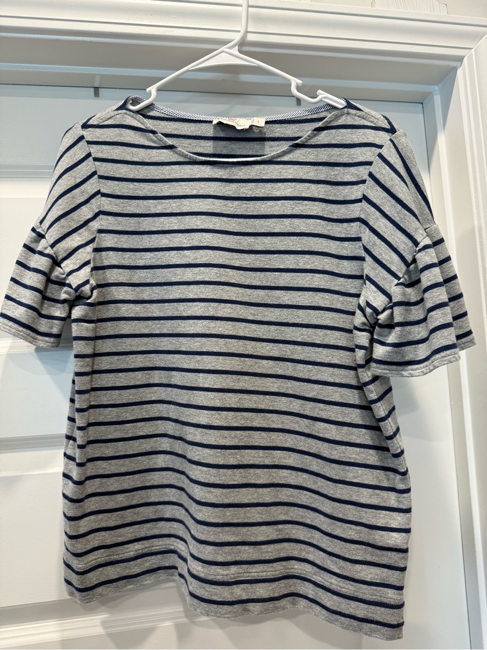Vineyard Vines Gray Striped Short Sleeve Top